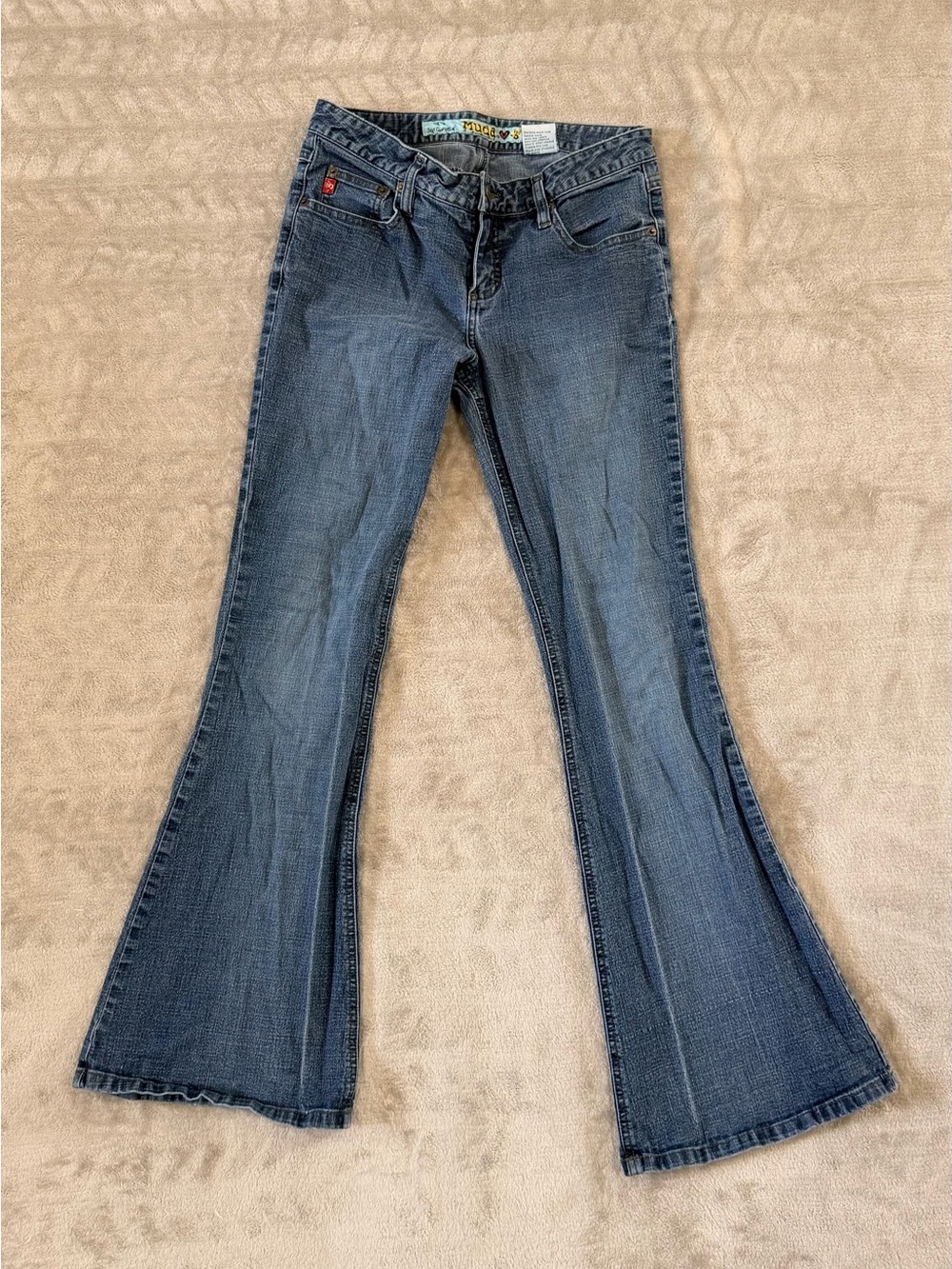 Mudd Jeans 90s, Y2K era, low-rise, flare, Fairy Grunge Indie Boho Hippie Size 7